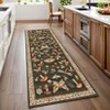 Washable Non-Slip Floral Print Rug - Soft, Stain-Resistant Indoor Carpet for Living Room, Dining Room, Nursery - Perfect for Christmas Decor! - 2 of 4