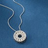 Ross-Simons 0.21 ct. t.w. Diamond Open-Circle Pendant Necklace in Sterling Silver - 2 of 3