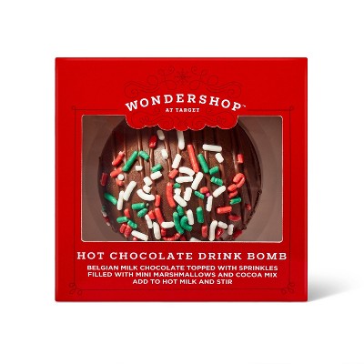 Belgian Hot Chocolate Bomb Milk Chocolate With Red & Green Sprinkles - Wondershop™