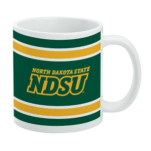 North Dakota State NDSU Stripes Ceramic Coffee Mug Novelty Gift Mugs for Coffee Tea and Hot Drinks 11oz White - 1 of 4