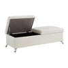 Storage Ottoman Bench With Storage,56.7 Inch Flip Cover Large Storage Bench Foot Rest, Bear 300 Pounds Footstool - 3 of 4