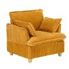 NicBex Modern 39 Inch Accent Chair and Ottoman Sets, Corduroy Fabric Sofa Chair with Cup Holder and 2 Pillows for Bedroom, Living Room - 4 of 4