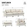 Modular Chenille Upholstered Sectional Sofa, Cloud Couch with Throw Pillows for Living Room - ModernLuxe - 2 of 4