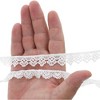 Bright Creations 2 Pack 15-Yard Crochet Lace Ribbons Trim Rolls for Crafts & Party Decorations, 0.5 & 0.7 in Wide, White - 3 of 4