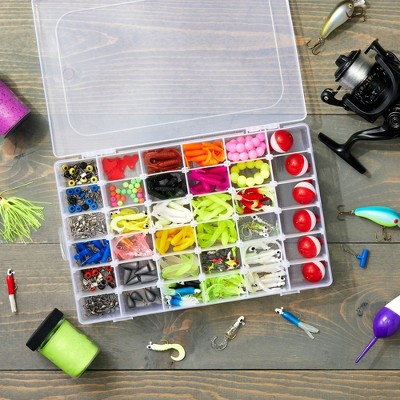 Juvale 3 Pack Bead Storage Organizer Box with 36 Grids and Removable Dividers - Plastic Container Tray for Craft and Jewelry - image 4