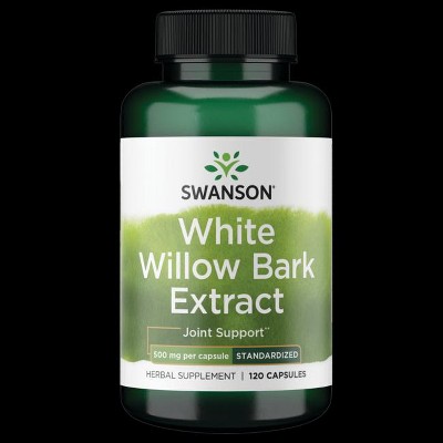 Swanson Herbal Supplements White Willow Bark Extract - Standardized 500 mg 120 Caps.