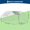 Metal Chicken Coop, Large Chicken Run with Double Door and Upgrade Tri-Supporting,  Chicken Runs for Yard with Cover, Outdoor Poultry Pen - 2 of 4