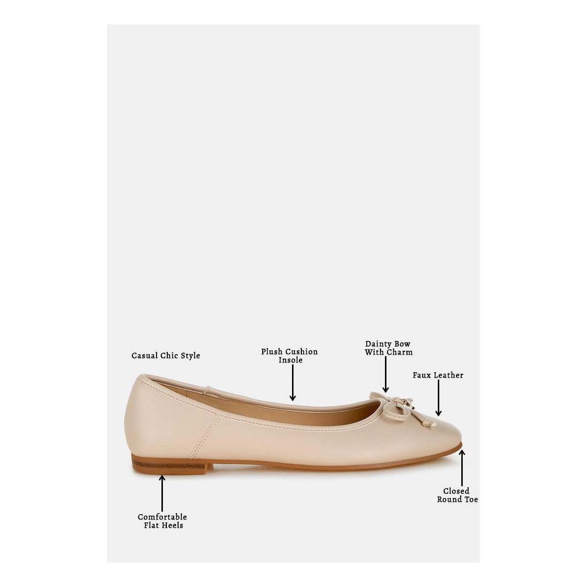 Обувь London Rag Womens Enchanted Faux Leather Casual Ballerinas 9.5 — фото 6