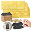 Talented Kitchen 24 Pack Wooden Hanging Tags, 4.33x2.5”, 70 Pre-printed Labels, String, Hanging Labels for Organizing - 2 of 4