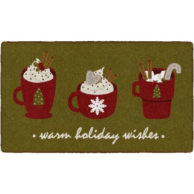 Brumlow Mills Holiday Mugs Holiday Rug, 1'8" x 2'10", Green