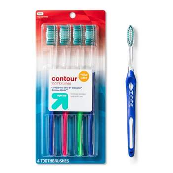 Contour Toothbrush - 4ct - Soft  - up & up™ (Compared to Oral-B Indicator Contour Clean)