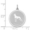 Black Bow Jewelry Sterling Silver Laser Etched Boxer Dog Pendant, 19mm - 4 of 4