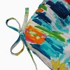 Abstract Reflections 2pc Indoor/Outdoor Chair Pad Set Blue - Pillow Perfect - 3 of 4