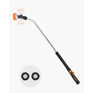 VEVOR Watering Wand, 36-Inch Extra Long Heavy Duty Garden Hose Wand with 8 Spray Patterns & 180° Swivel Head, Orange&Black - 1 of 4
