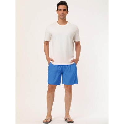 Lars Amadeus Men's Drawstring Surfing Mesh Lining Solid Swimwear Beach Board Shorts 2 Pack Dark Blue 30 — фото 3