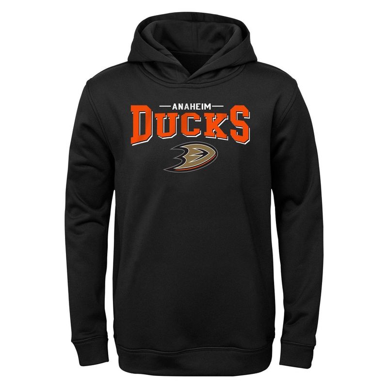 NHL Anaheim Ducks Boys&#39; Poly Core Hooded Sweatshirt, 1 of 2