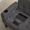 TYBOATLE 2-Piece Sofa Couch, Modern Linen Upholstered Sofa, 1 Loveseat & 1 Accent Chair Sofa with Deep Seats for Living Room,Light Gray - 3 of 4