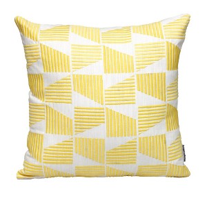 Parkland Collection,Geometric Geometric Yellow Square 18" X 18" Pillow - 1 of 4