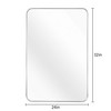 Silver 24 "x32" Large Rectangular Bathroom Wall Mirror with Beveled Edge and Chrome Frame for Enhanced Aesthetic and Spacious Feel - 4 of 4