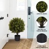 SKRAN Set of 2 21.6'' Artificial Ball Topiary Tree Decorative Greenery Artificial Plants,for Indoor Outdoor Garden, Backyard, Porch - 4 of 4