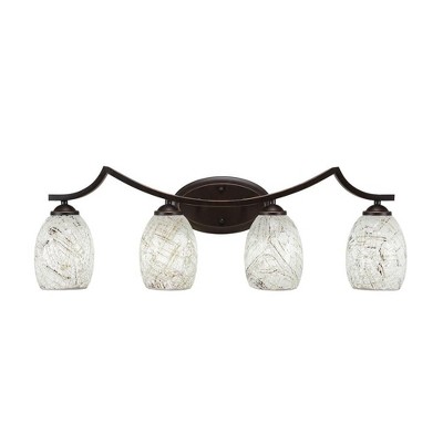 Toltec Lighting Zilo 4 - Light Vanity in  Dark Granite with 5" Natural Fusion Shade