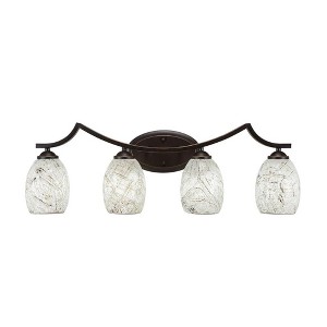 Toltec Lighting Zilo 4 - Light Vanity in  Dark Granite with 5" Natural Fusion Shade - 1 of 1