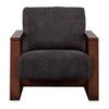 Treasure Trove Accents Accent Chair Castlerock Gray/Brown: Upholstered Polyester, Rubberwood Frame, No Assembly Required - 2 of 4