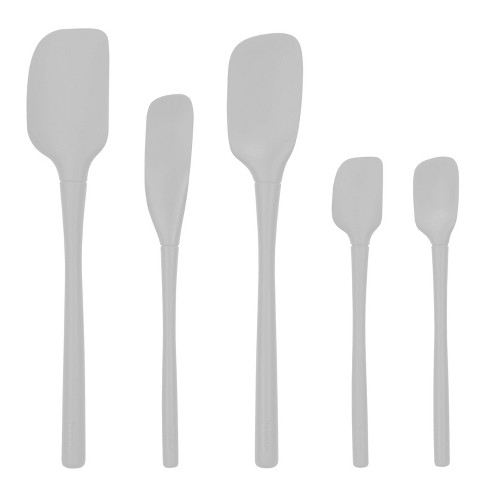 Tovolo 5pc Silicone and Stainless Handle Spatula Set White