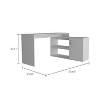 NicBex L-Shaped Home Office Desk with 2 Open Shelves & Single Door Cabinet Corner Space-Saving Desk for Work/Study - 2 of 4