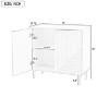 CAVINAS Minimalist Accent Cabinet with Geometric Doors,35" Storage Cabinet with Adjustable Shelves,Entryway Cabinet for Living Room,Bedroom and Office - 3 of 4