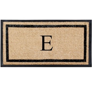A1HC Natural Coir & Rubber Doormat for Outdoor Indoor Entrance, Long Lasting Easy to Clean Front Door Mat 24x48, Monogrammed - 1 of 4