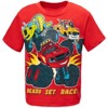 Blaze and the Monster Machines Stripes Zeg Blaze T-Shirt Tank Top and Bike Shorts French Terry 3 Piece Outfit Set Little Kid to Big Kid  - 2 of 4