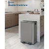 2 x 10.6 Gallon Stainless Steel Double Trash Can with Lid for Kitchen - 3 of 4