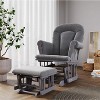 Child Craft Cozy Glider Rocker and Ottoman Set, Padded Cushion with Convenient Storage Pockets, Solid Wood Base & Frame - 2 of 4
