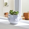 Modern Ceramic Planter with Textured Bubble Design, Ceramic Indoor & Outdoor Decorative Pot for Home & Garden - 4 of 4