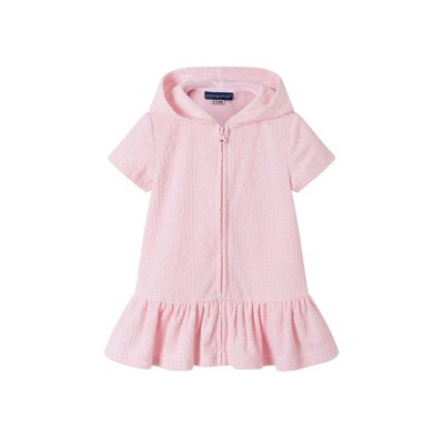 Andy & Evan  Infant  Pink Flower Hooded Terry Cover-Up