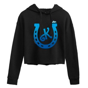 Women's - Barbie - Ken Horseshoe Cropped Graphic Hoodie - 1 of 3
