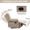 CAVINAS Oversized Adjustable Recliner Lounge Chair, Modern Fabric Sofa with Ergonomic Armrests, Comfortable Living Room Chair for Adults - 3 of 4