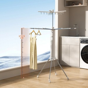 Four-Legged Clothes Drying Rack, Foldable and Portable Drying Rack, Suitable for Indoor, Outdoor - 1 of 4