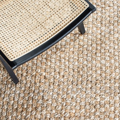 Handmade Natural Grey Wool & Cowhide 4' x 6' Easy-Care Rug