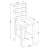 East West Furniture,Fairwinds Stool with lader back in Black & Cherry, Set of 2 - 2 of 3