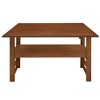 CAVINAS Dining Table Set for 4 Modern Extendable Wood Square Dining Table Set with Two Drop Leaves Storage Shelf for Kitchen - 3 of 4