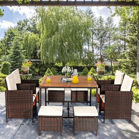 Costway 11 pcs discount outdoor patio dining set