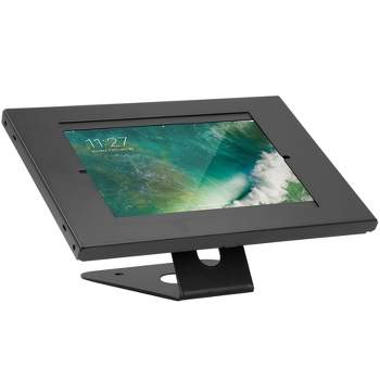 Mount-It! Anti-Theft Tablet Kiosk, Locking Tablet Enclosure w/ Counter Top and Wall Mount Base, Compatible w/ iPad, iPad Pro, iPad Air, Galaxy Tab A