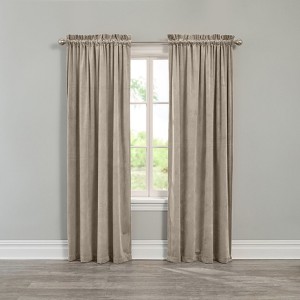 BrylaneHome BH Studio Velvet Rod-Pocket Panel - 1 of 2