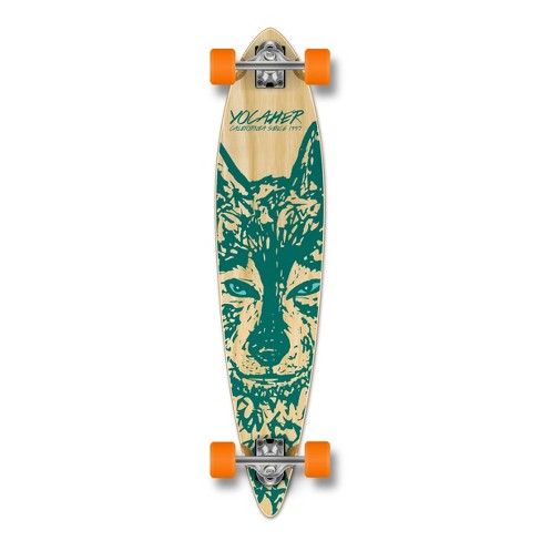 Yocaher 40" Complete Pintail Longboard Skateboard - Spirit Wolf - image 1 of 4