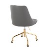 TiramisuBest Contemporary Adjustable Grey Faux Leather Office Chair, 360¡ã Swivel, Armless - 3 of 4