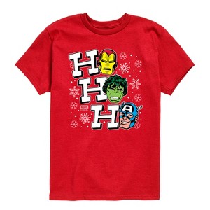 Boys' - Marvel - Ho Ho Ho Short Sleeve Graphic T-Shirt - 1 of 3