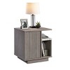 GlasFlength Nightstands Accent Nightstand Bedside Table Nightstand End Tables Nightstands with Drawer for Bedroom, Brown, 21.18"*19.45"*22.36" - 2 of 4