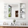 Dovelina Wall Medicine Cabinet Mirror Cabinet Multifunctional Wall-Mounted Mirrored Cabinet with Magnetic Doors - 2 of 4
